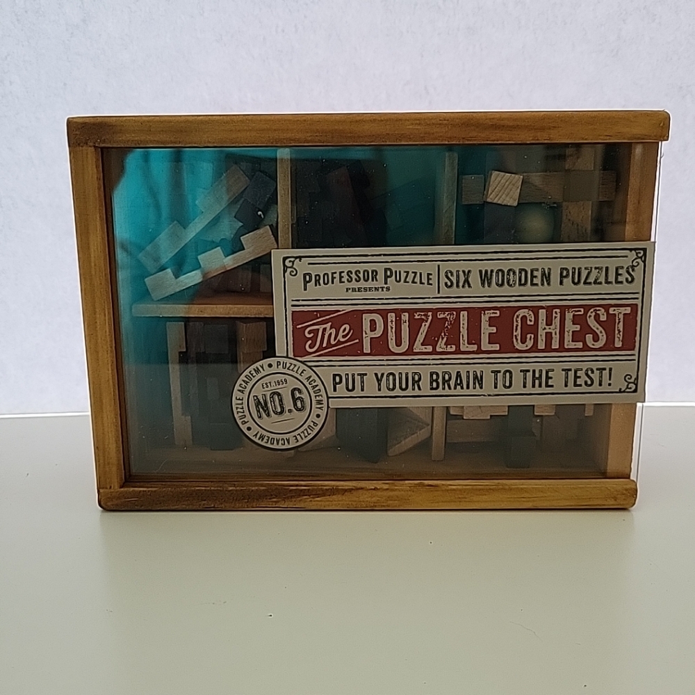 Profrssor Puzzle No.6 Wooden Puzzle Chest with Six Puzzles